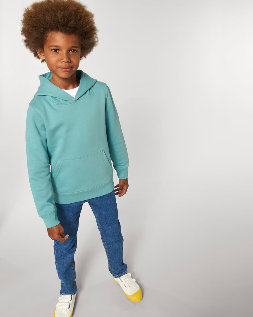 JETZT vorbestellen, ab Mai wird produziert.     ST.EILEN-Hoodie GENUG. Teal Monstera Kids Gr. 9-11
