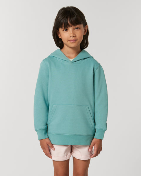 JETZT vorbestellen, ab Mai wird produziert.     ST.EILEN-Hoodie GENUG. Teal Monstera Kids Gr. 9-11